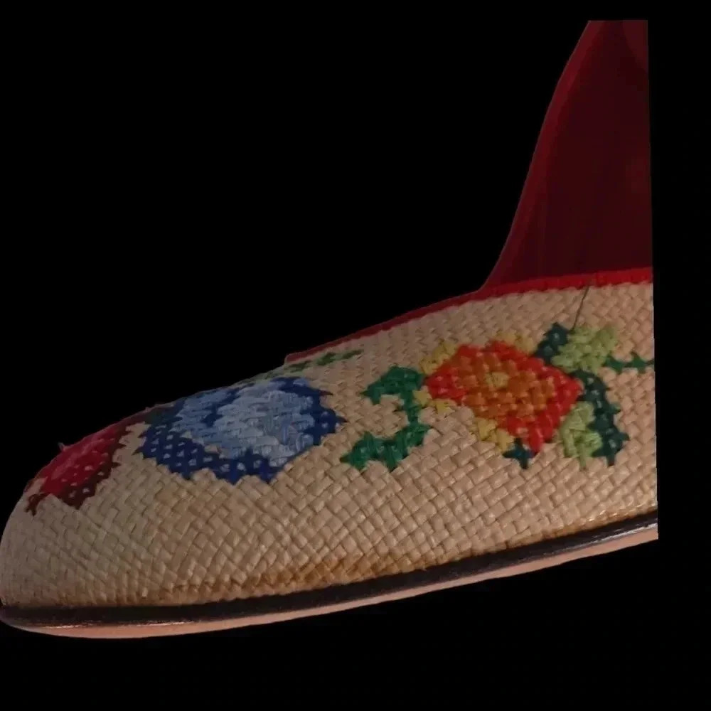 Jill stuart wicker embroidered high heel 9B - Picture 13 of 15